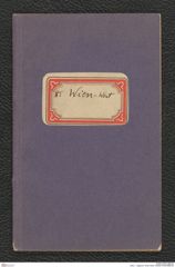 Seite 1, Tagebuch "Wien West" (NHMW-PRAE-BBB-85)